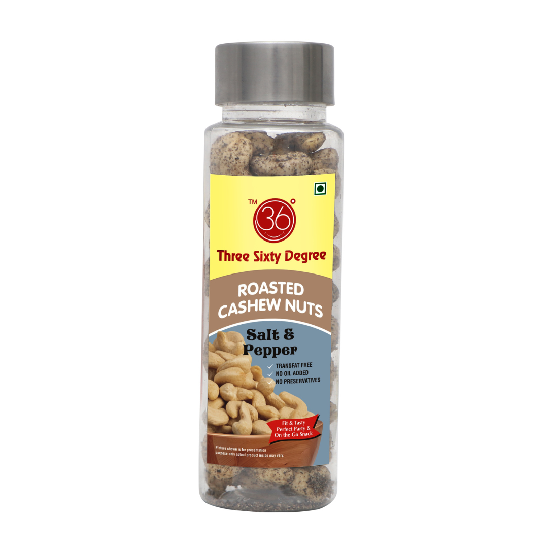 Roasted Salt & Pepper Cashews In Tube