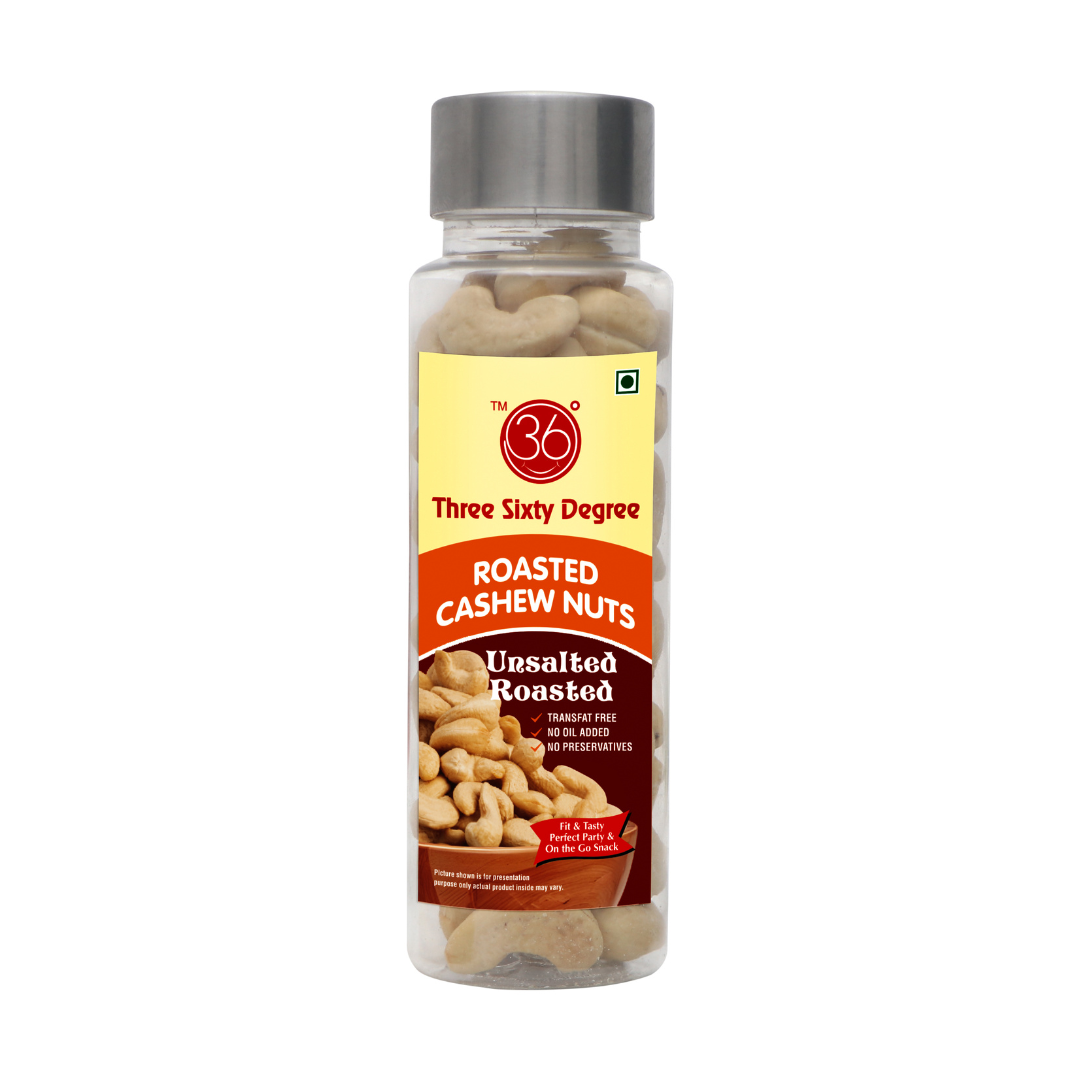 Roasted Unsalted Cashews In Tube