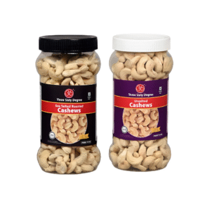 Roasted Sea-Salted & Unsalted 500 Gms + 500 Gms Combo Pack of Twin Jars